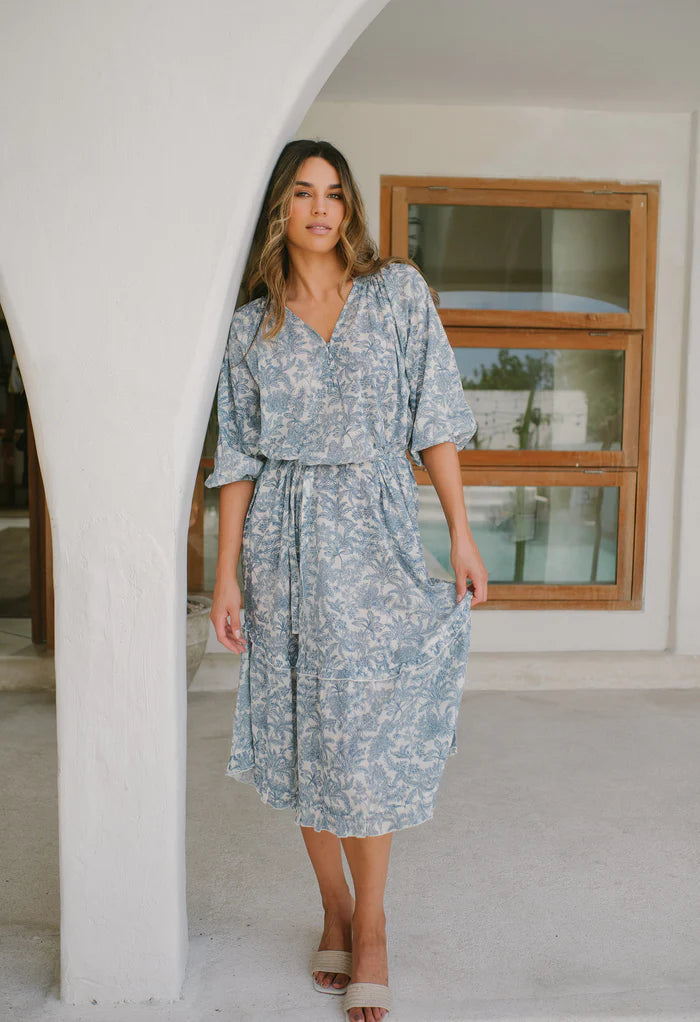 HUMIDITY NAHLA ELYSIAN DRESS NAVY PRINT