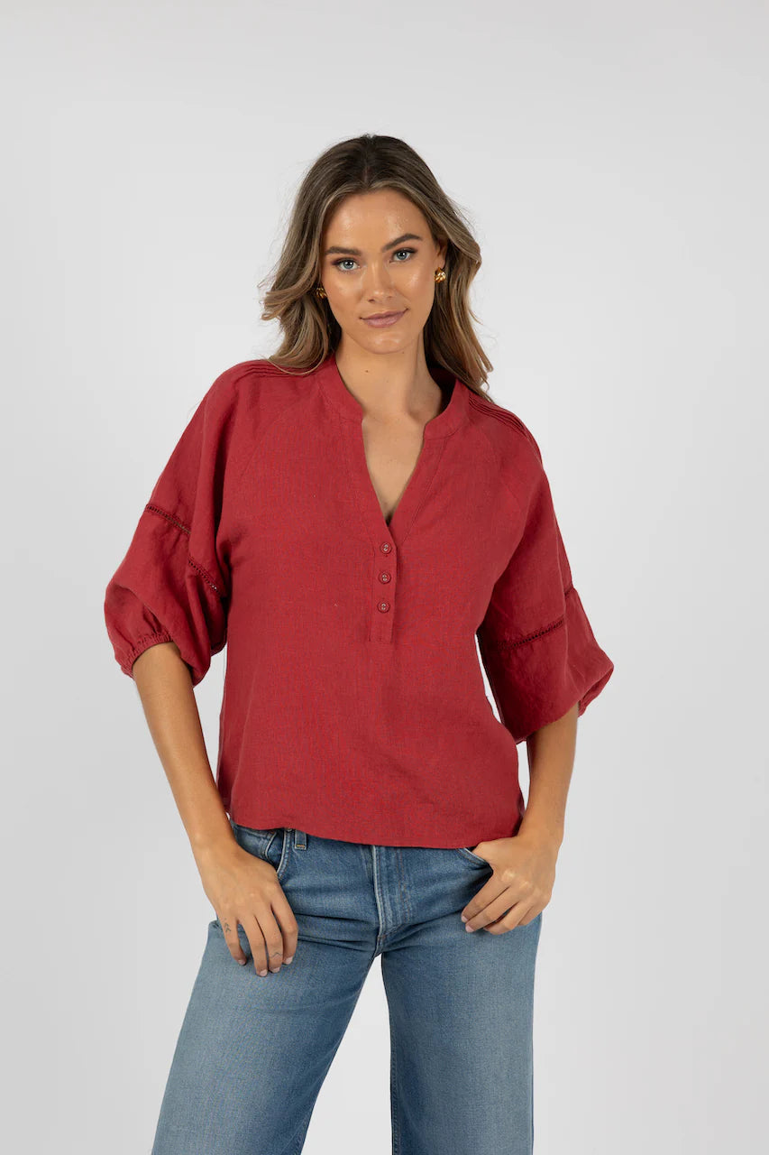 HUMIDITY AMBROSIA BLOUSE BRICK