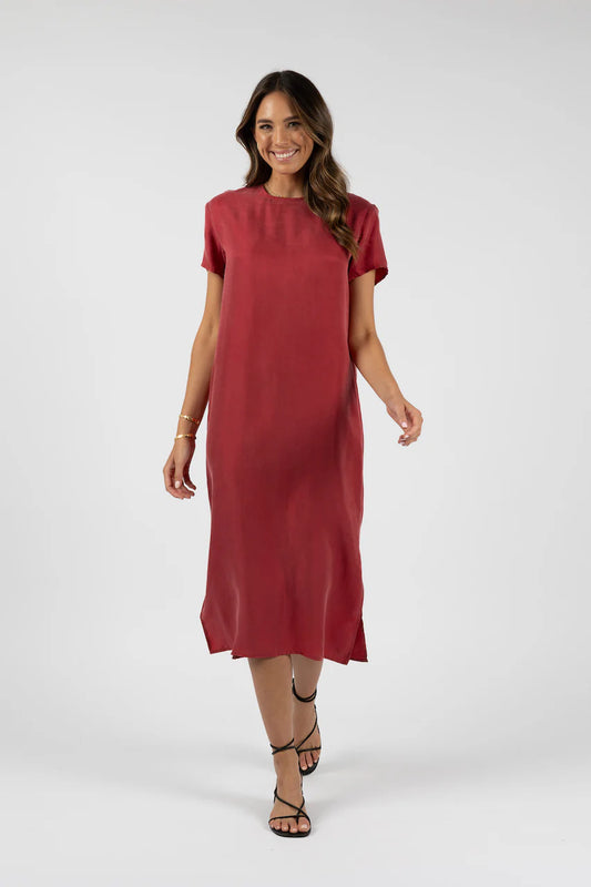 HUMIDITY MILANO TEE DRESS PINOT