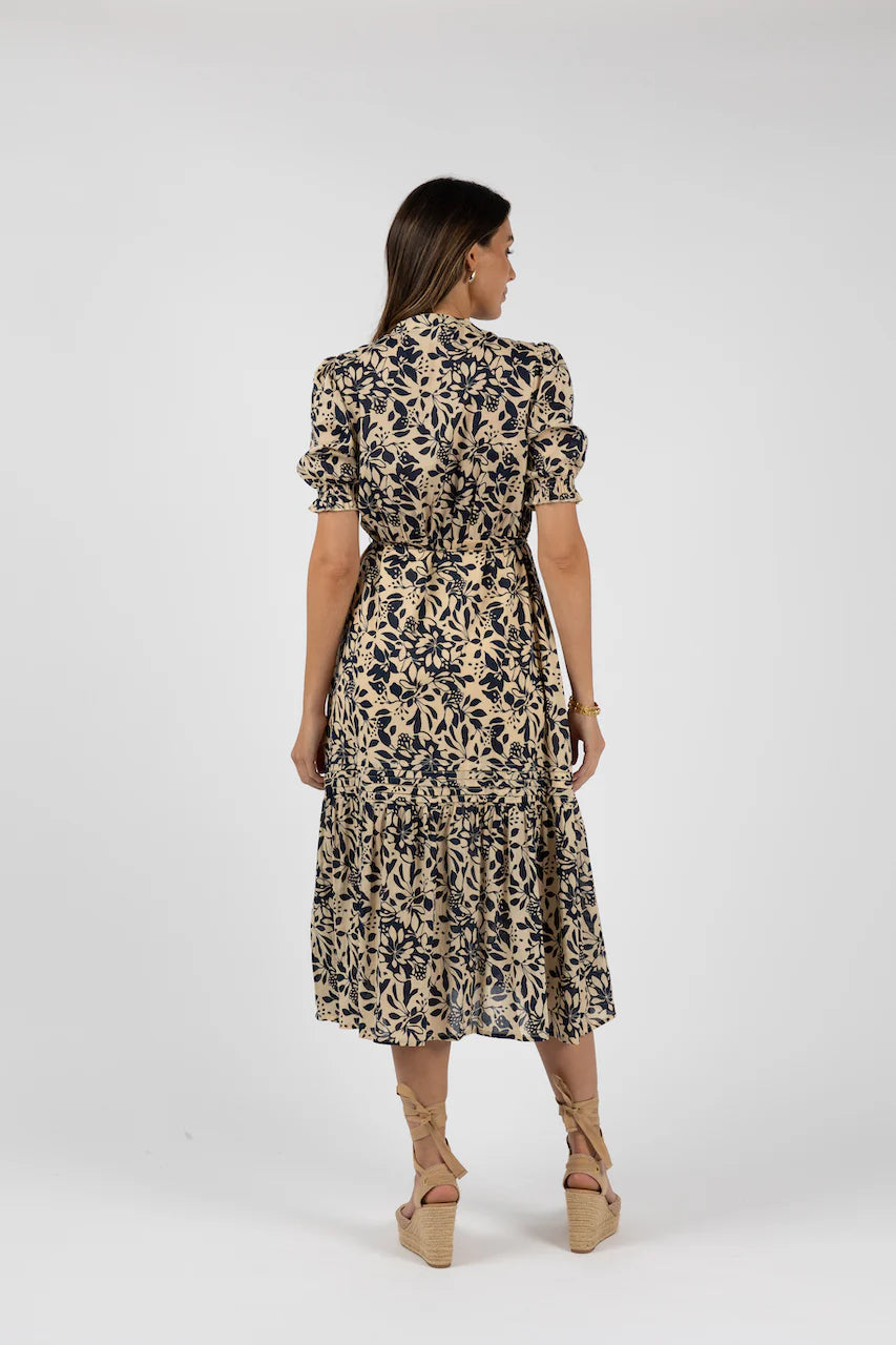 HUMIDITY EDEN MAXI DRESS NAVY PRINT