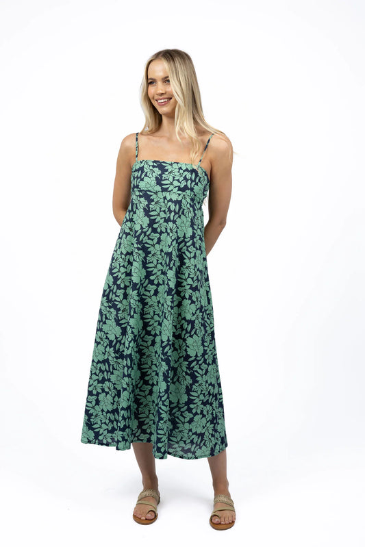 Humidity Fleur Sway Dress | Mint/Navy