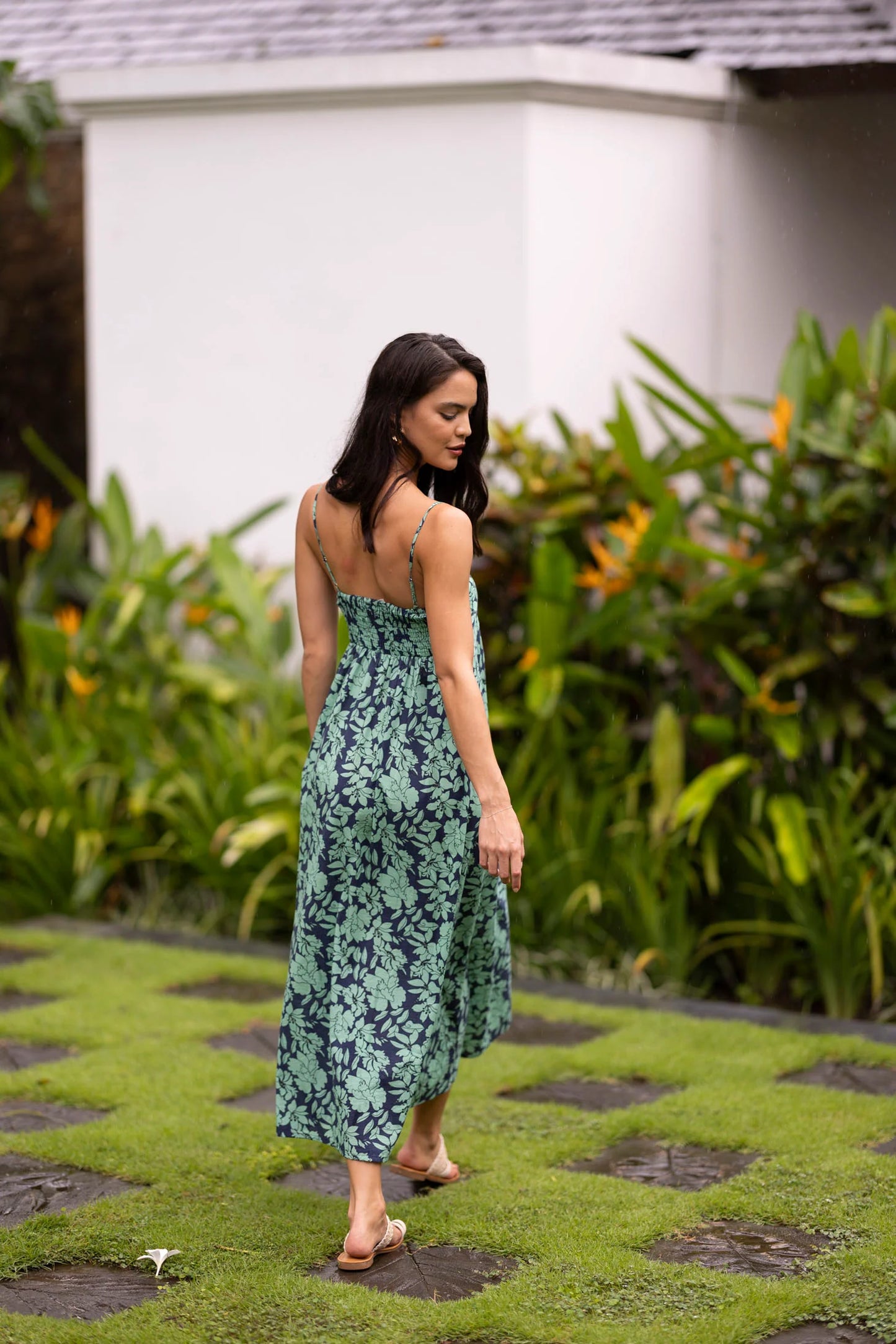 Humidity Fleur Sway Dress | Mint/Navy
