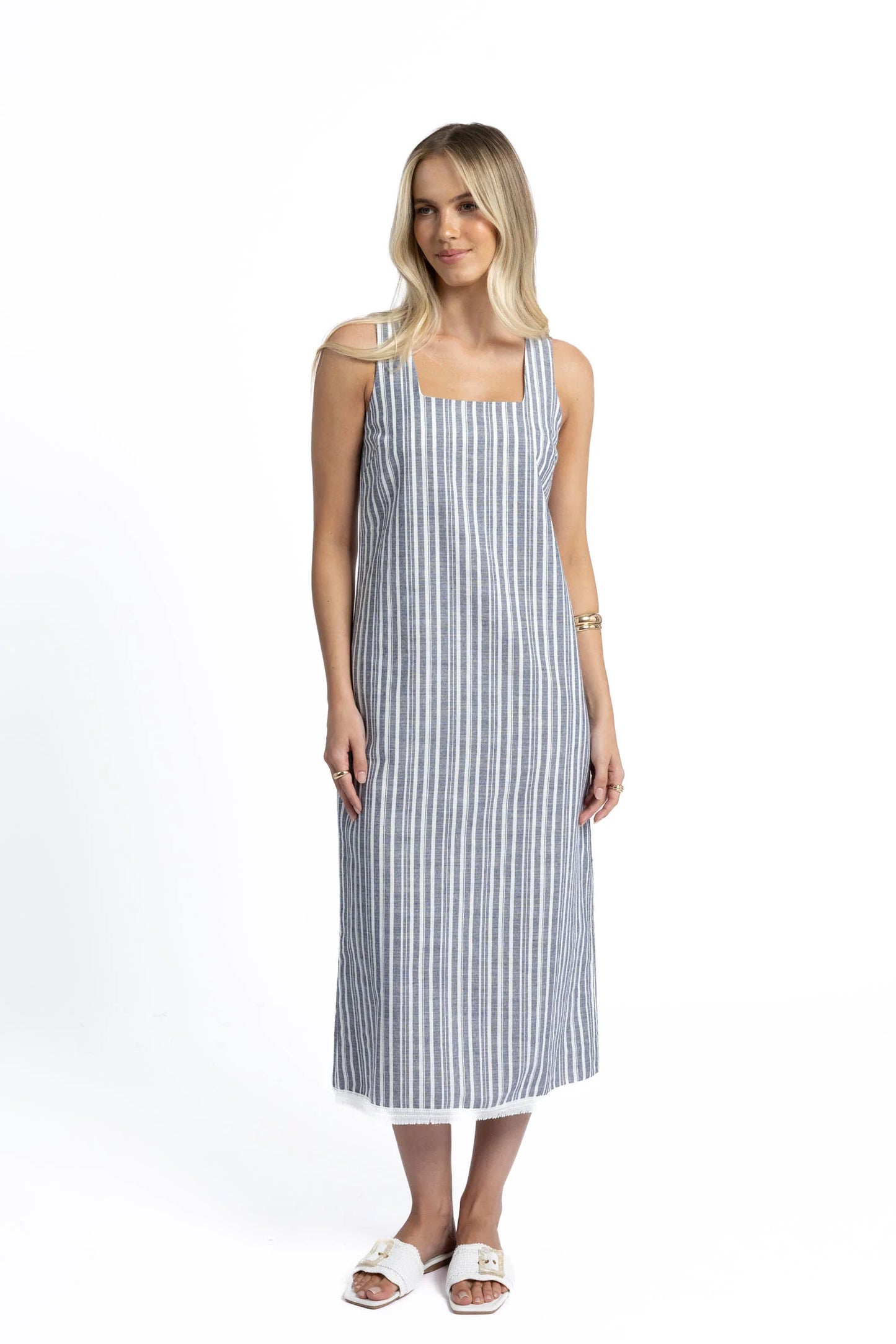 Humidity Blaire Stripe Dress | Midnight/White