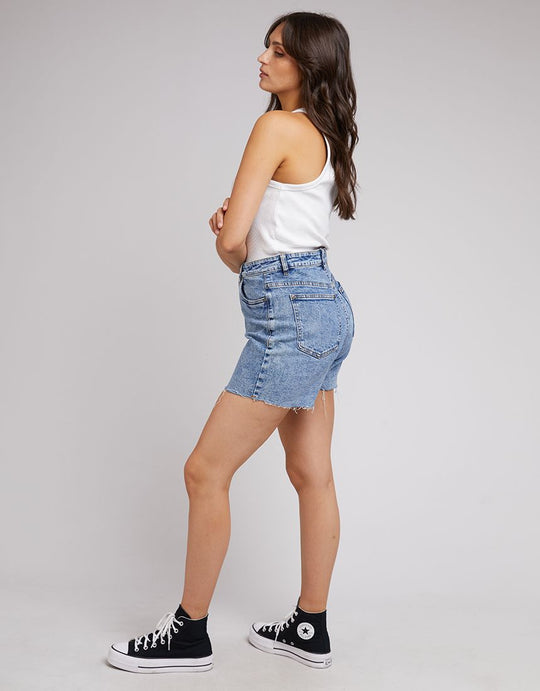 ALL ABOUT EVE BOBBY CUT OFF SHORT LIGHT BLUE