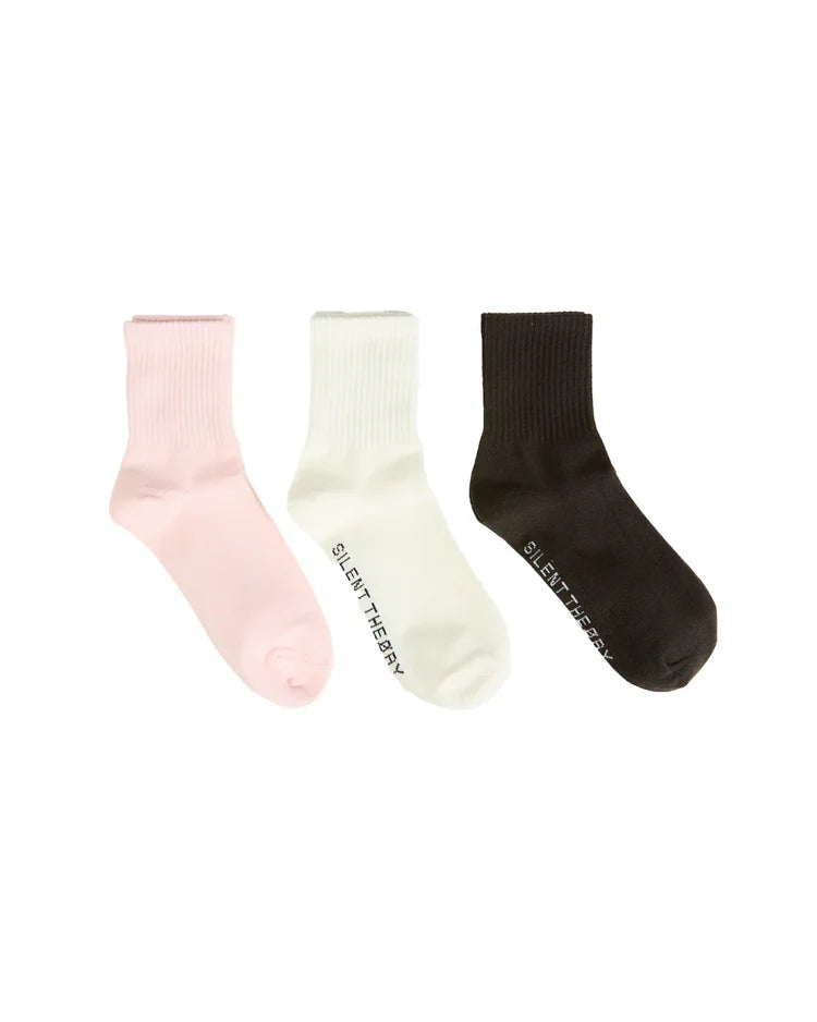 Silent Theory Silent Luxe Sock 3 Pack | Pale Pink