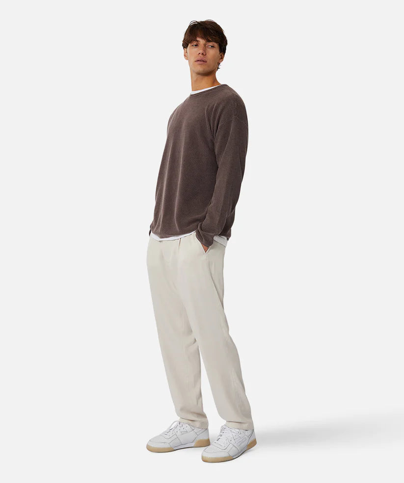 INDUSTRIE THE WASHED ARIES KNIT PLUM