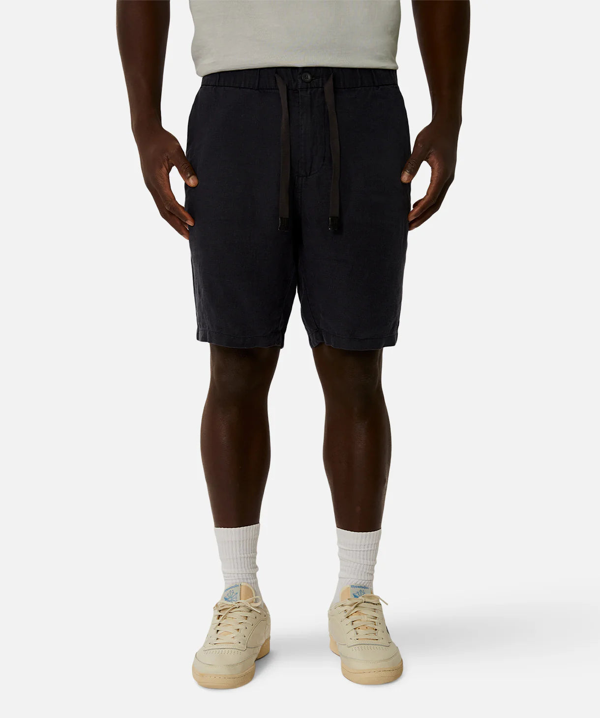 INDUSTRIE THE BALLER LINEN SHORT DK NAVY