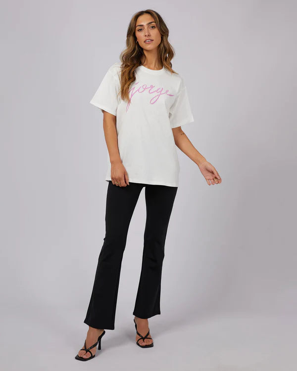 JORGE SCRIPT TEE PINK