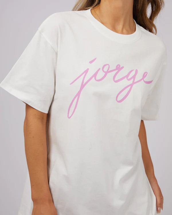 JORGE SCRIPT TEE PINK