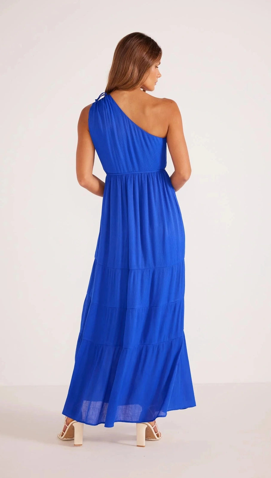 MINKPINK KAMEO ONE SHOULDER MAXI DRESS COBALT