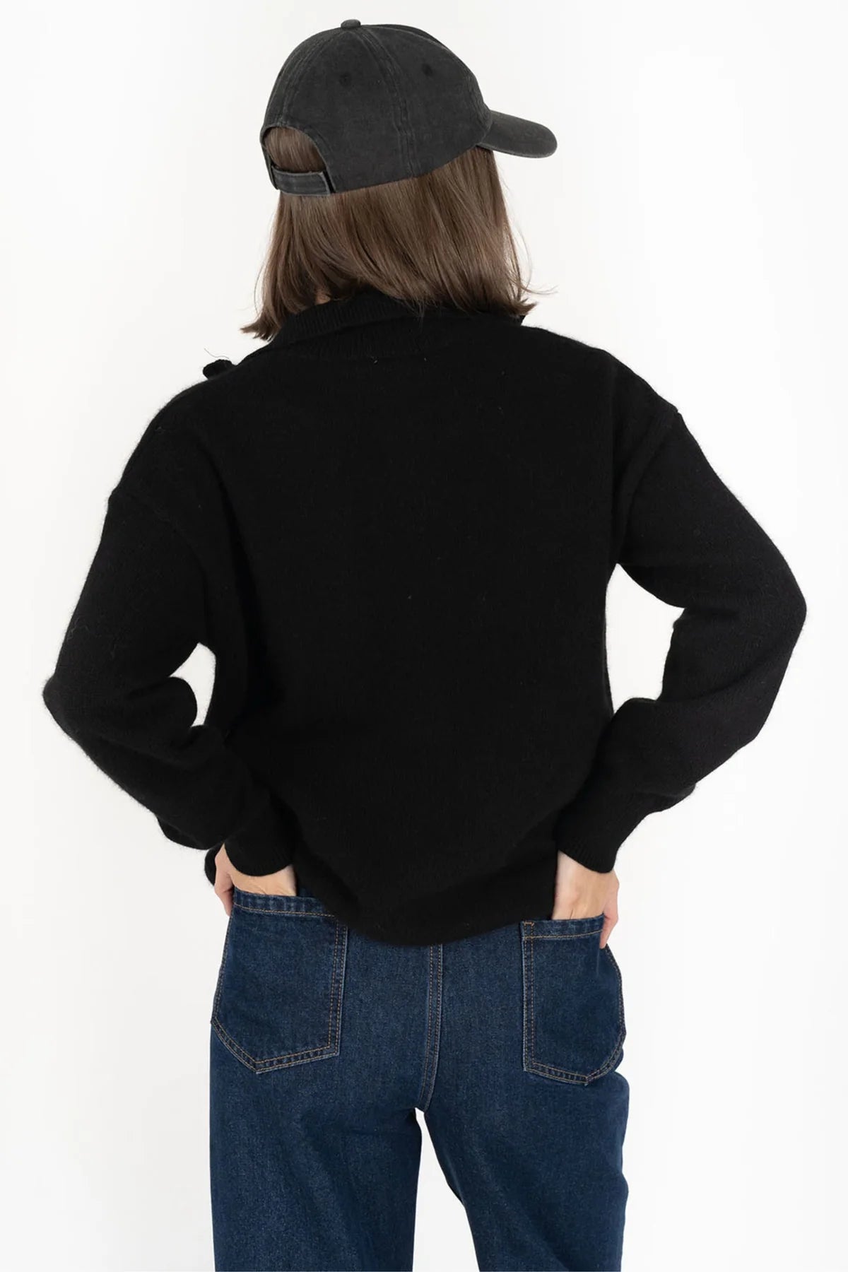 HUMIDITY KNOX ZIP SWEATER BLACK