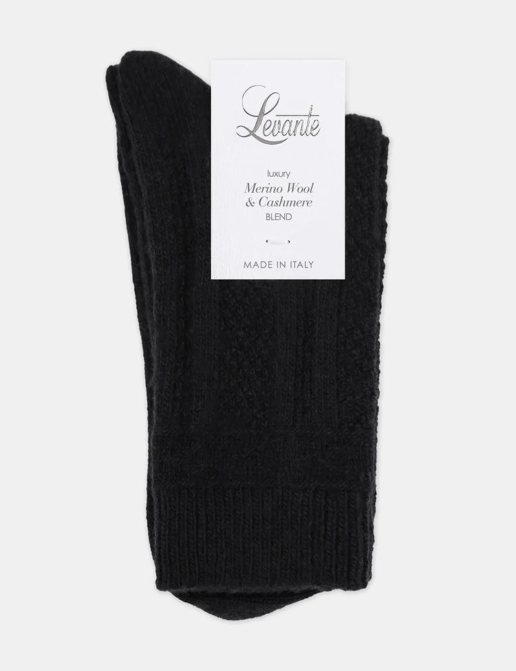 Levante Camella Crew Sock | Nero