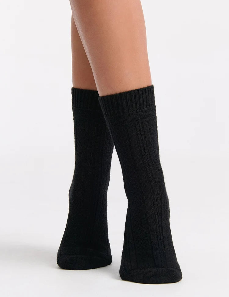 Levante Camella Crew Sock | Nero