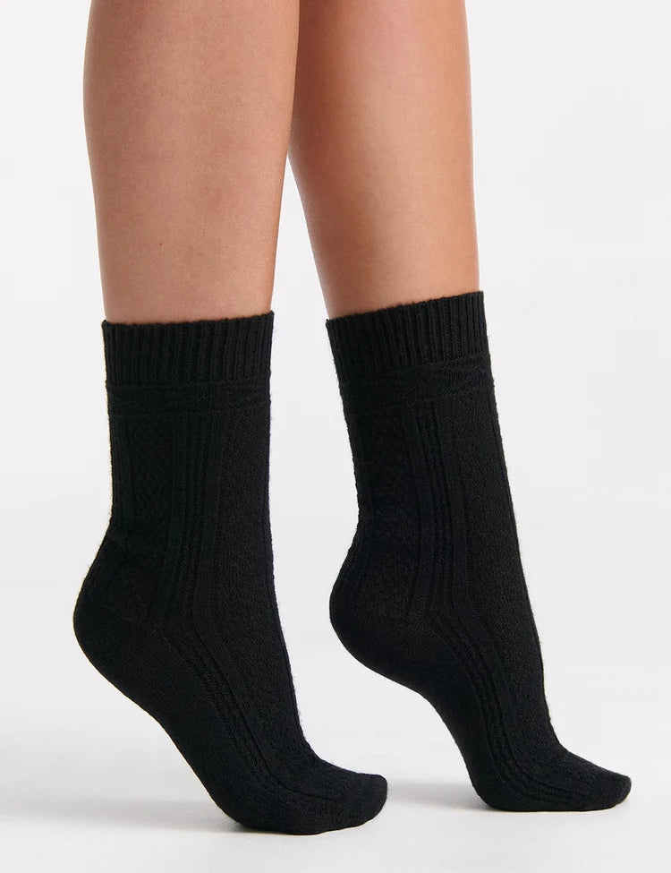 Levante Camella Crew Sock | Nero