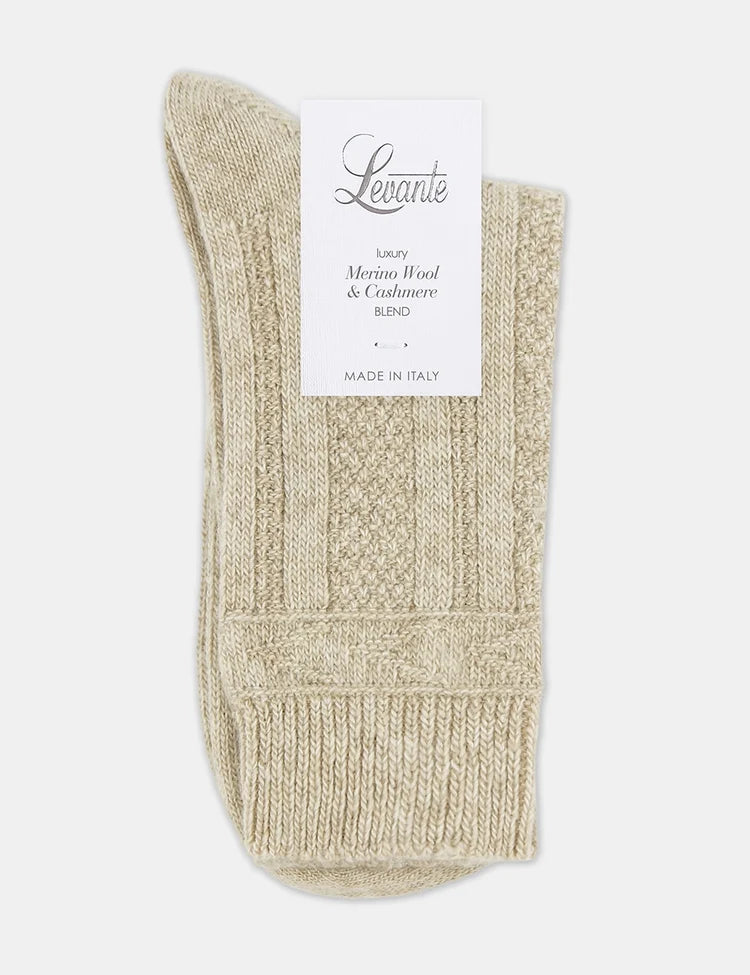 Levante Camella Crew Sock | Oatmeal