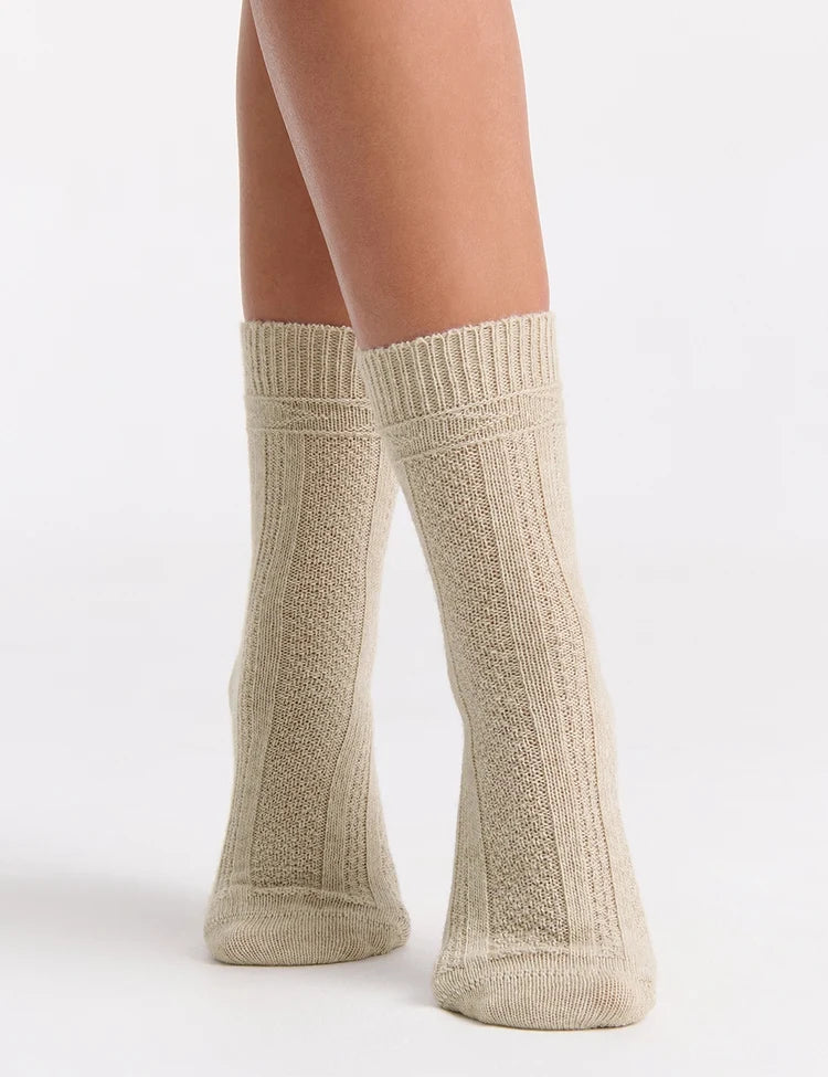 Levante Camella Crew Sock | Oatmeal