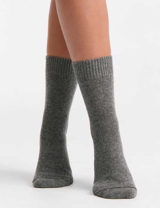 Levante Pina Crew Sock | Charcoal