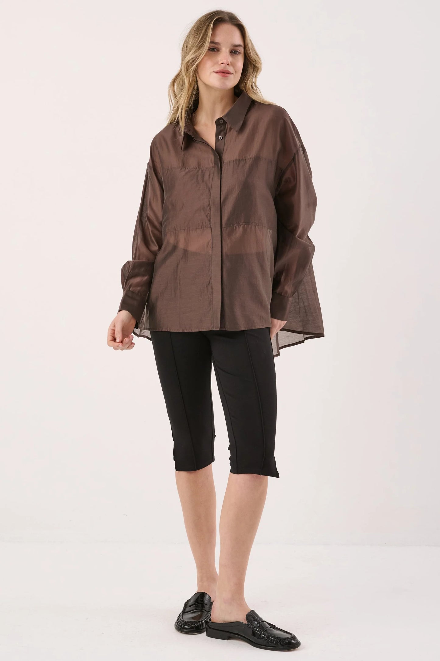 Sass Val Oversized Shirt | Chocolate