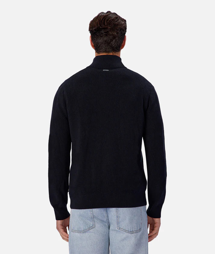 Industrie The New England Zip Neck Knit | Naval