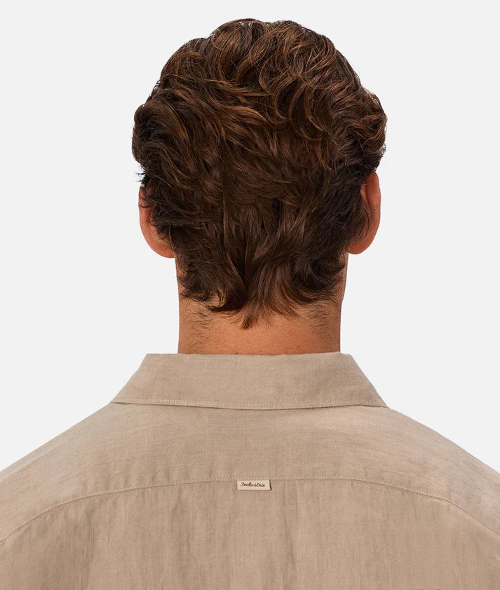 INDUSTRIE THE ST MARTINS L/S LINEN SHIRT FAWN