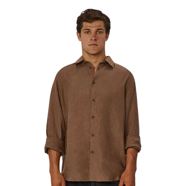 Industrie The St Martins Long Sleeve Shirt | Macchiato