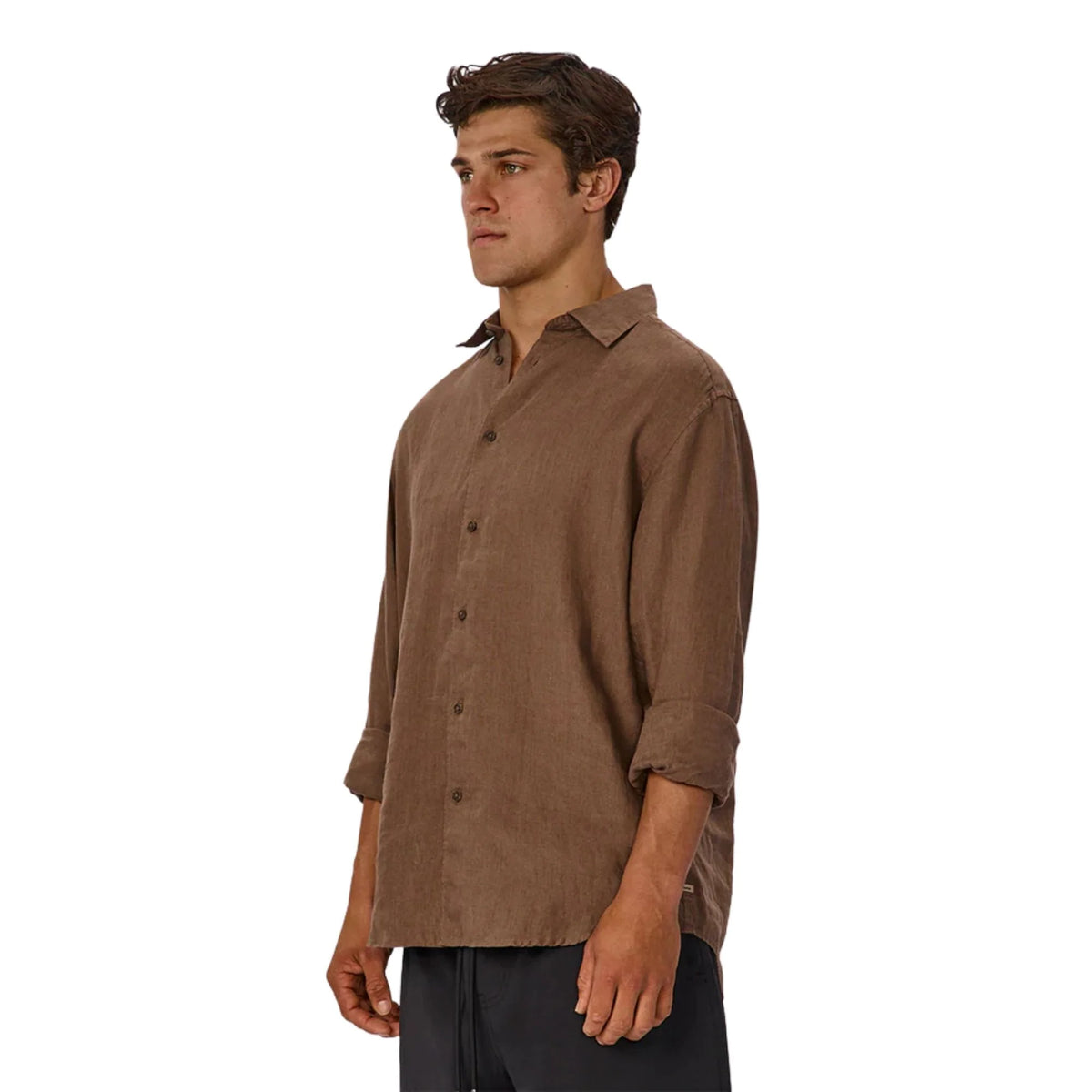 Industrie The St Martins Long Sleeve Shirt | Macchiato