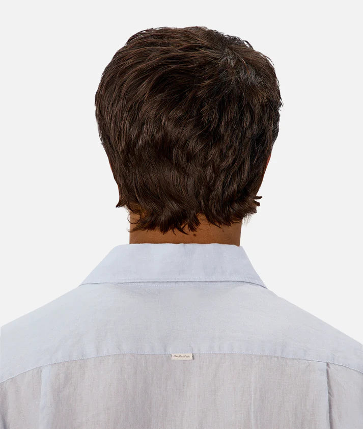 INDUSTRIE THE ST MARTINS L/S LINEN SHIRT POWDER BLUE