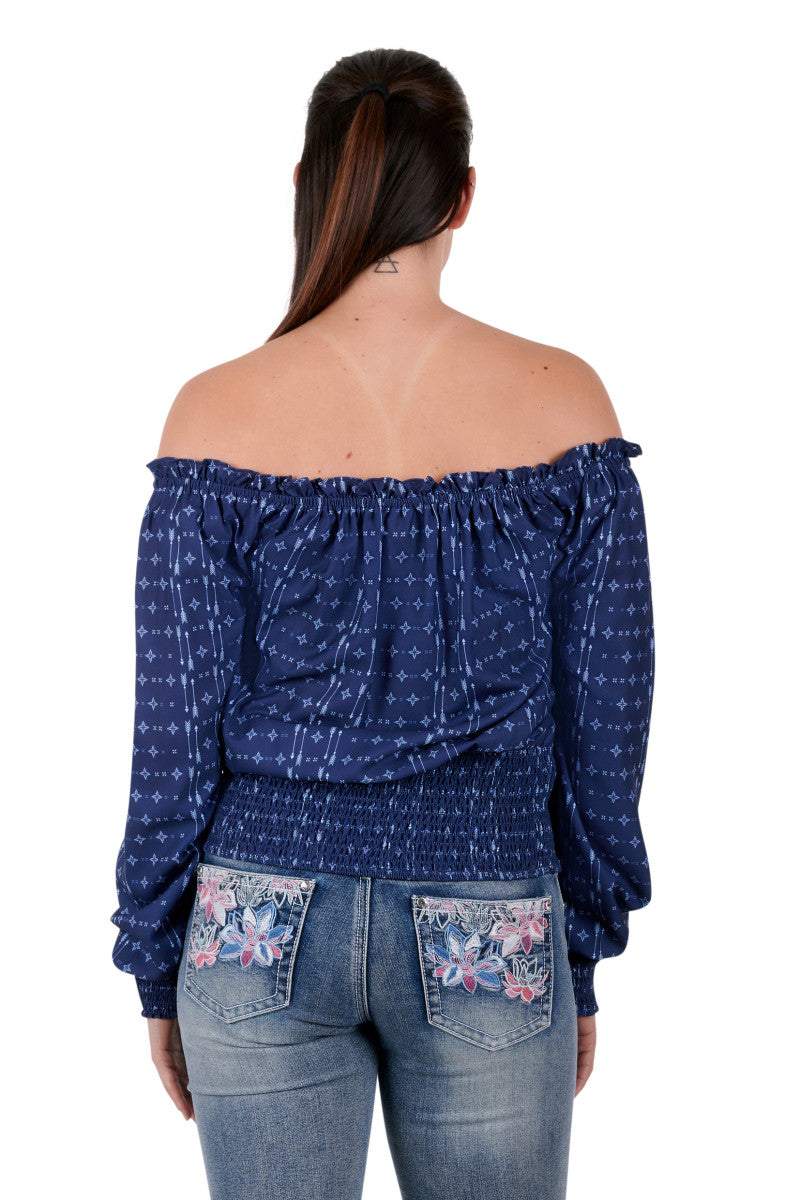 PURE WESTERN EMMA BLOUSE NAVY