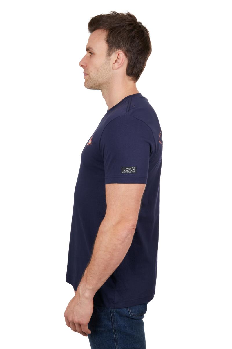 PURE WESTERN MENS NEIL SS TEE NAVY