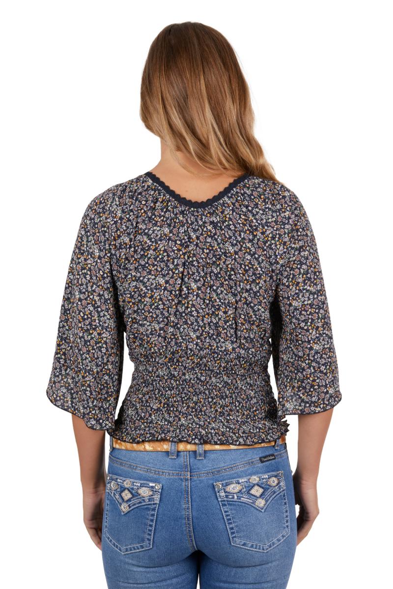 PURE WESTERN WOMENS MAGGIE BLOUSE MULTI