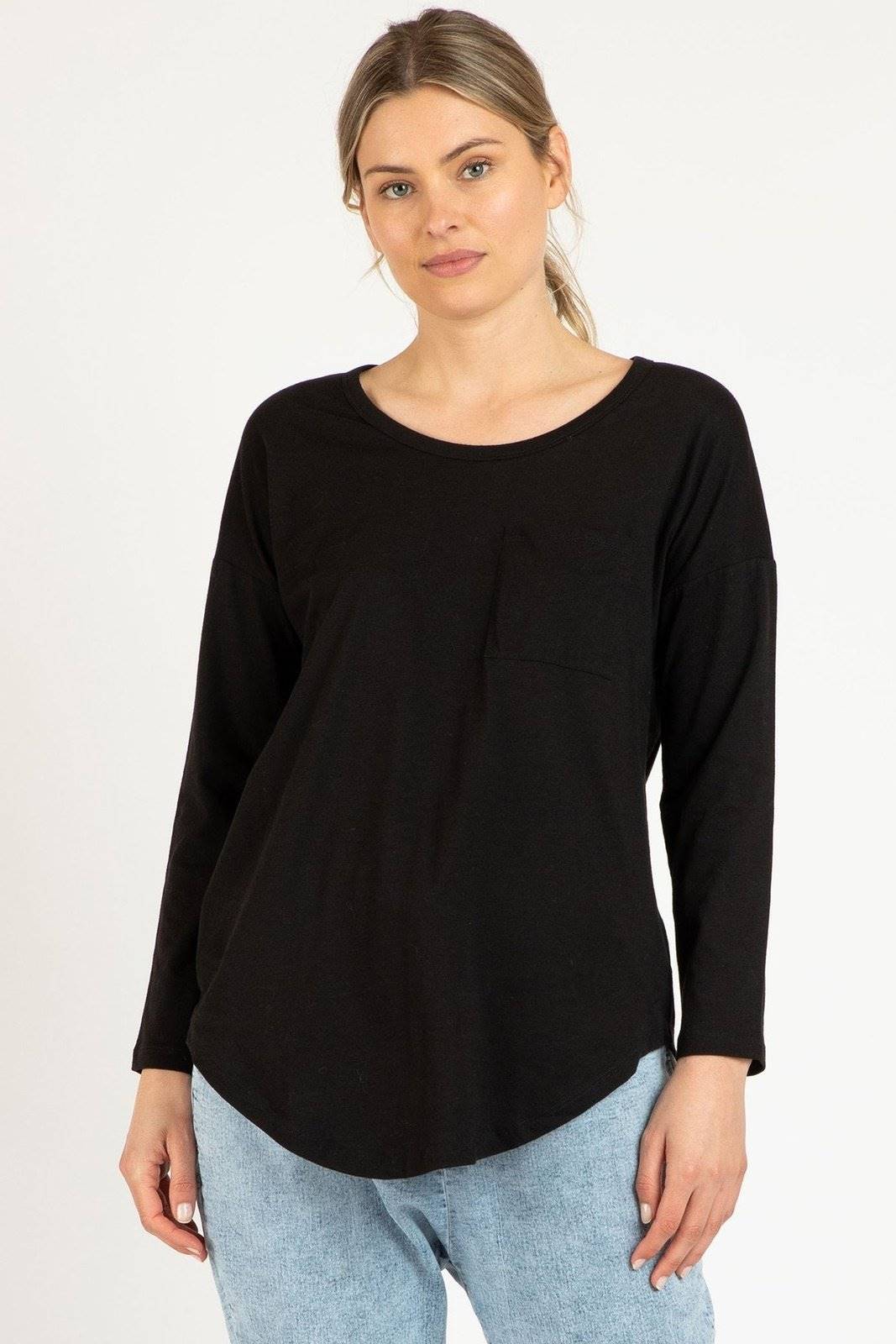 BETTY BASICS PHOEBE TOP BLACK