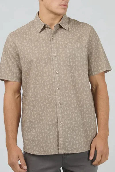 St Goliath Portsea Short Sleeve Shirt Mushroom