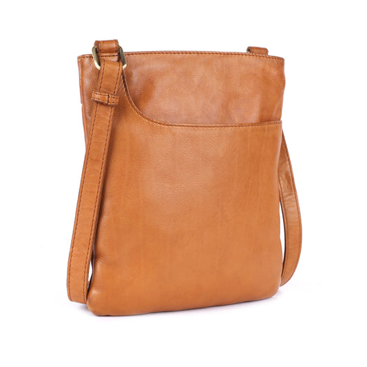 Rugged Hide Leeds Cross Over Bag | Tan