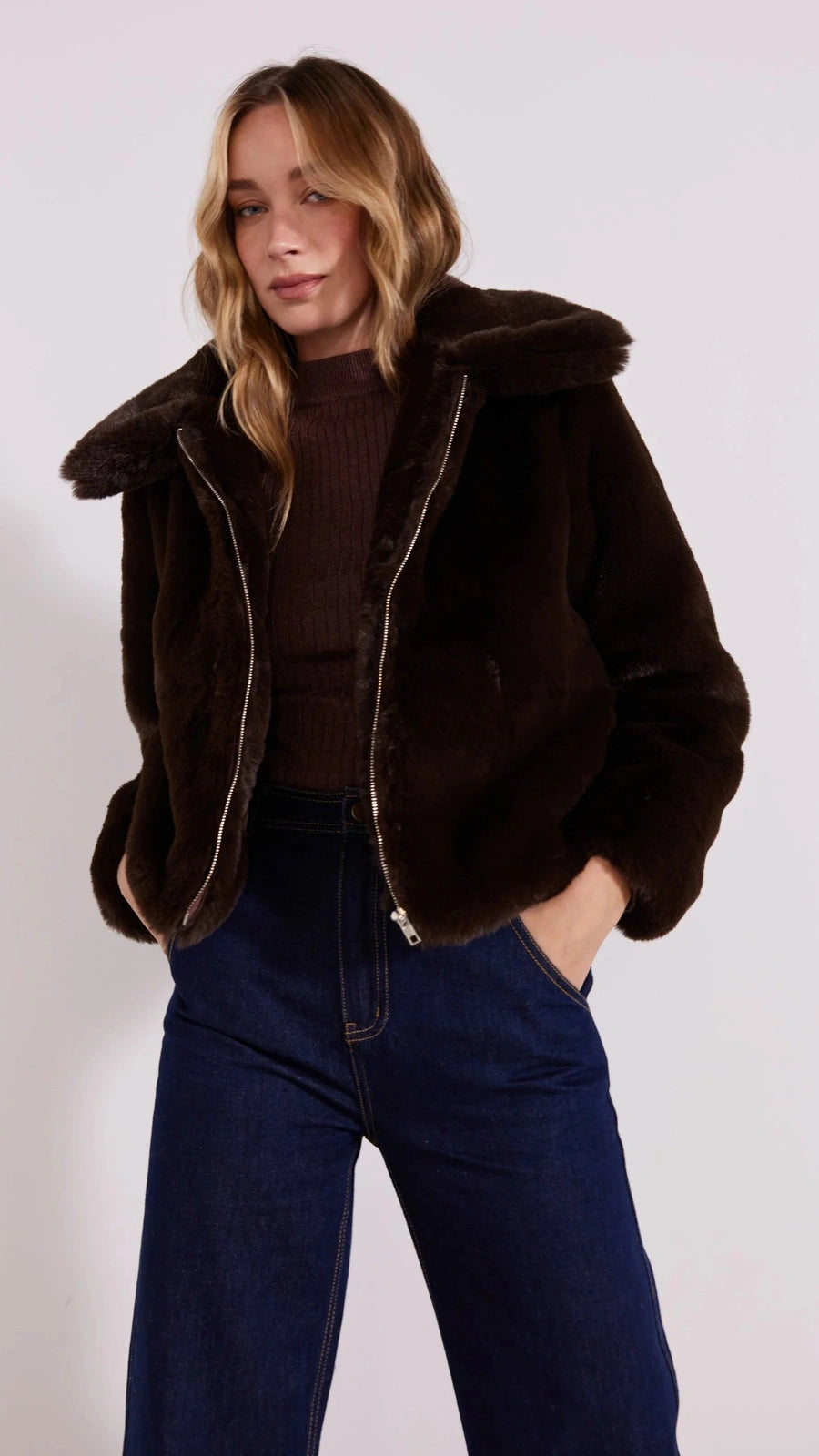 STAPLE THE LABEL ROXANNA FUR JACKET