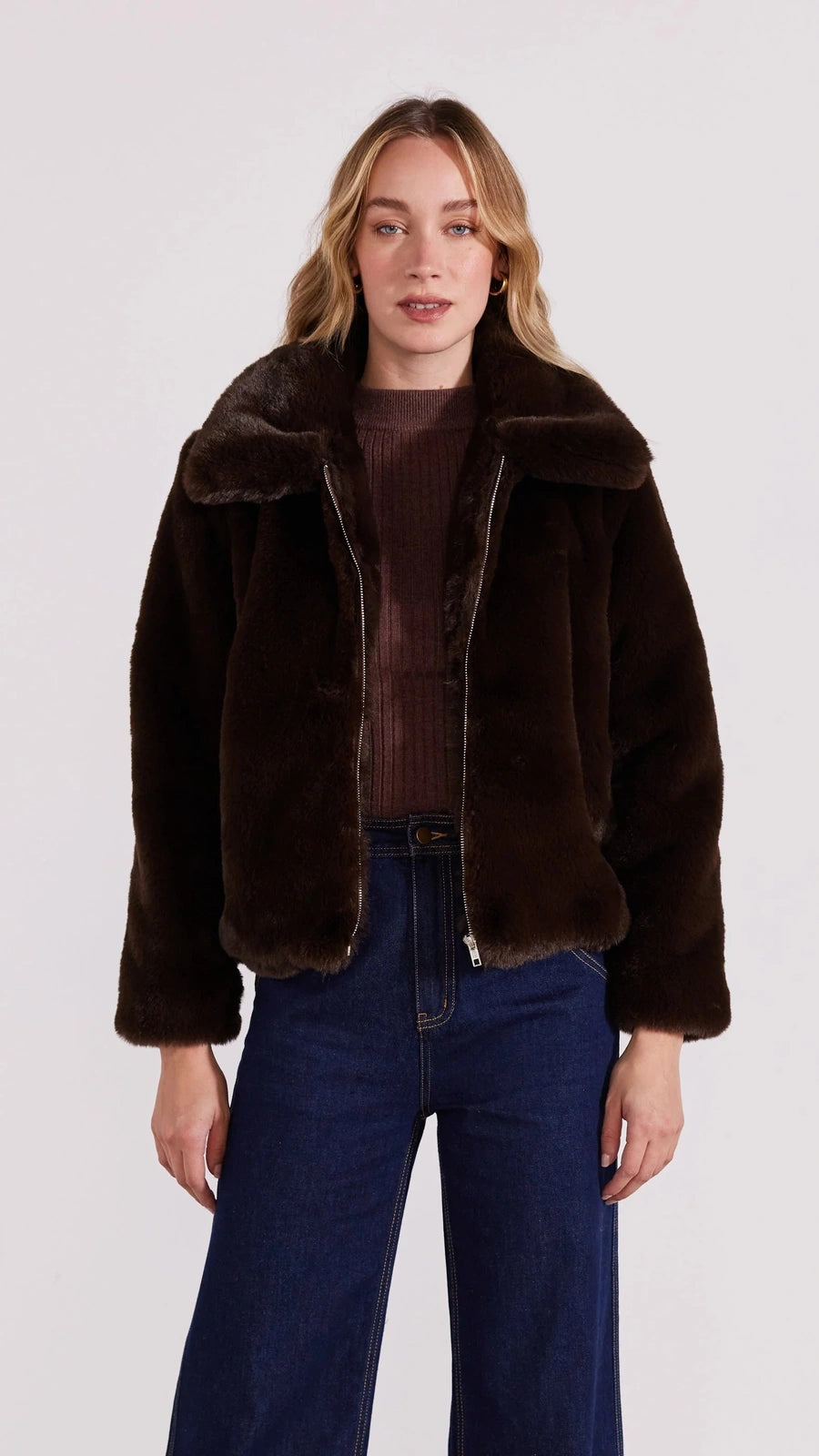 STAPLE THE LABEL ROXANNA FUR JACKET