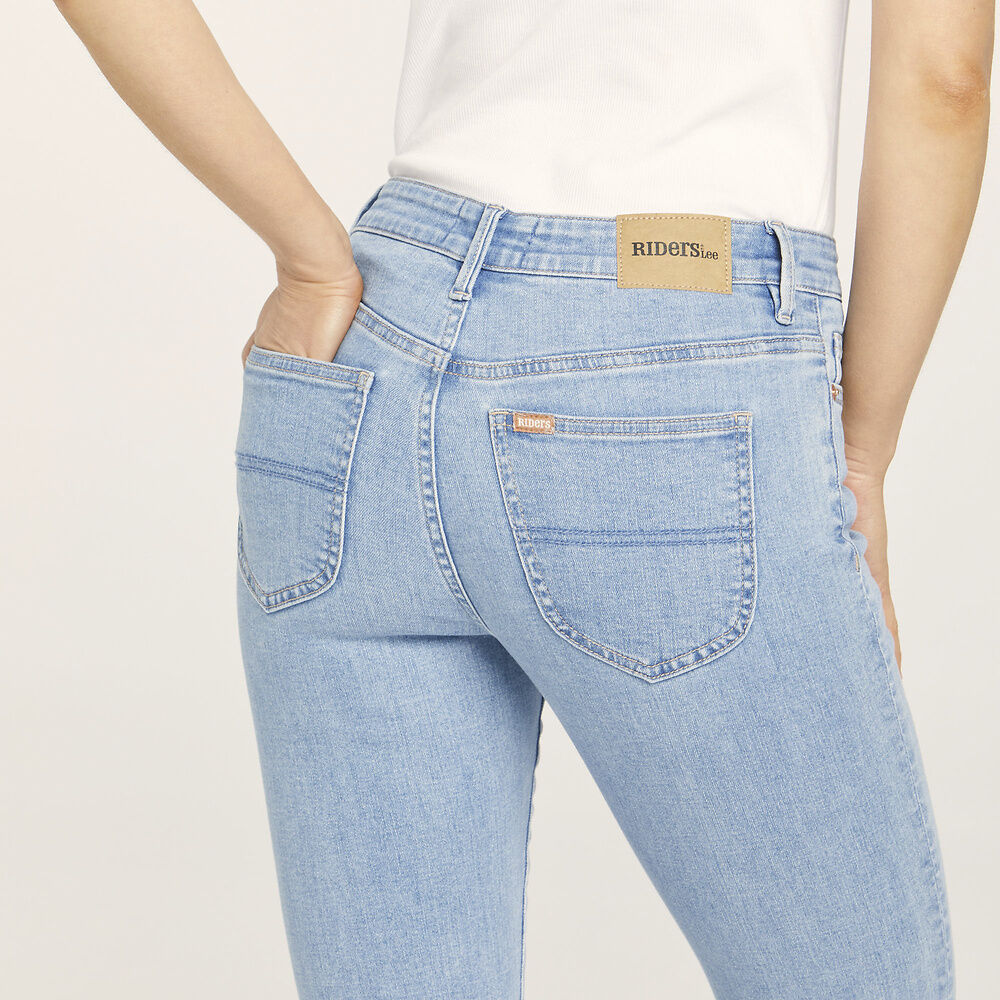 RIDERS MID CROP JEAN CRYSTAL BLUE