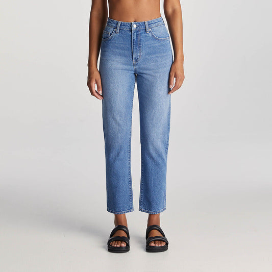 RIDERS HI SLIM STRAIGHT CROP BLUE CHATEAU