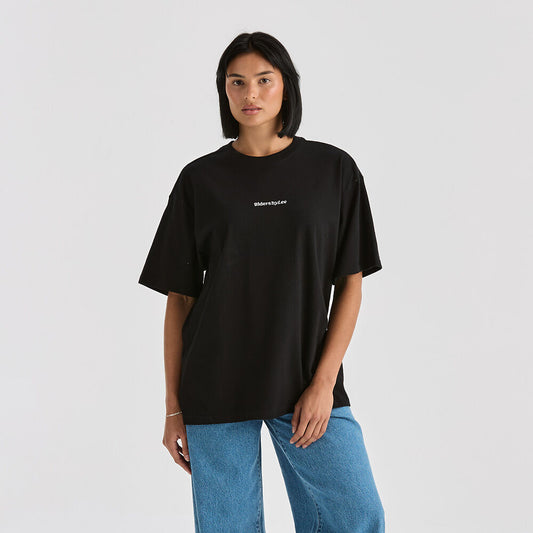 RIDERS ESSENTIAL SLOUCH TEE BLACK