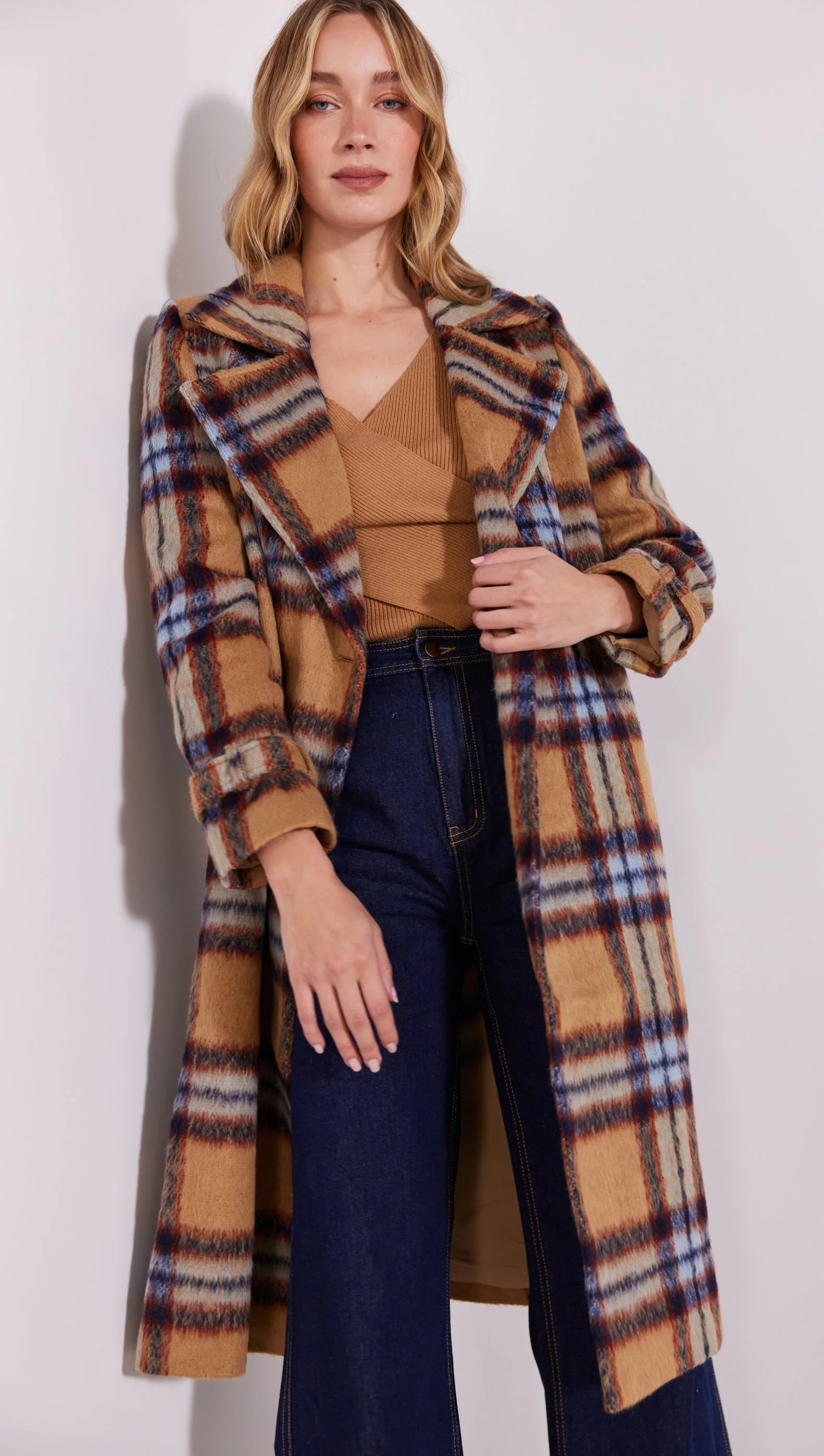 STAPLE THE LABEL SABINE CHECK COAT MUTLI