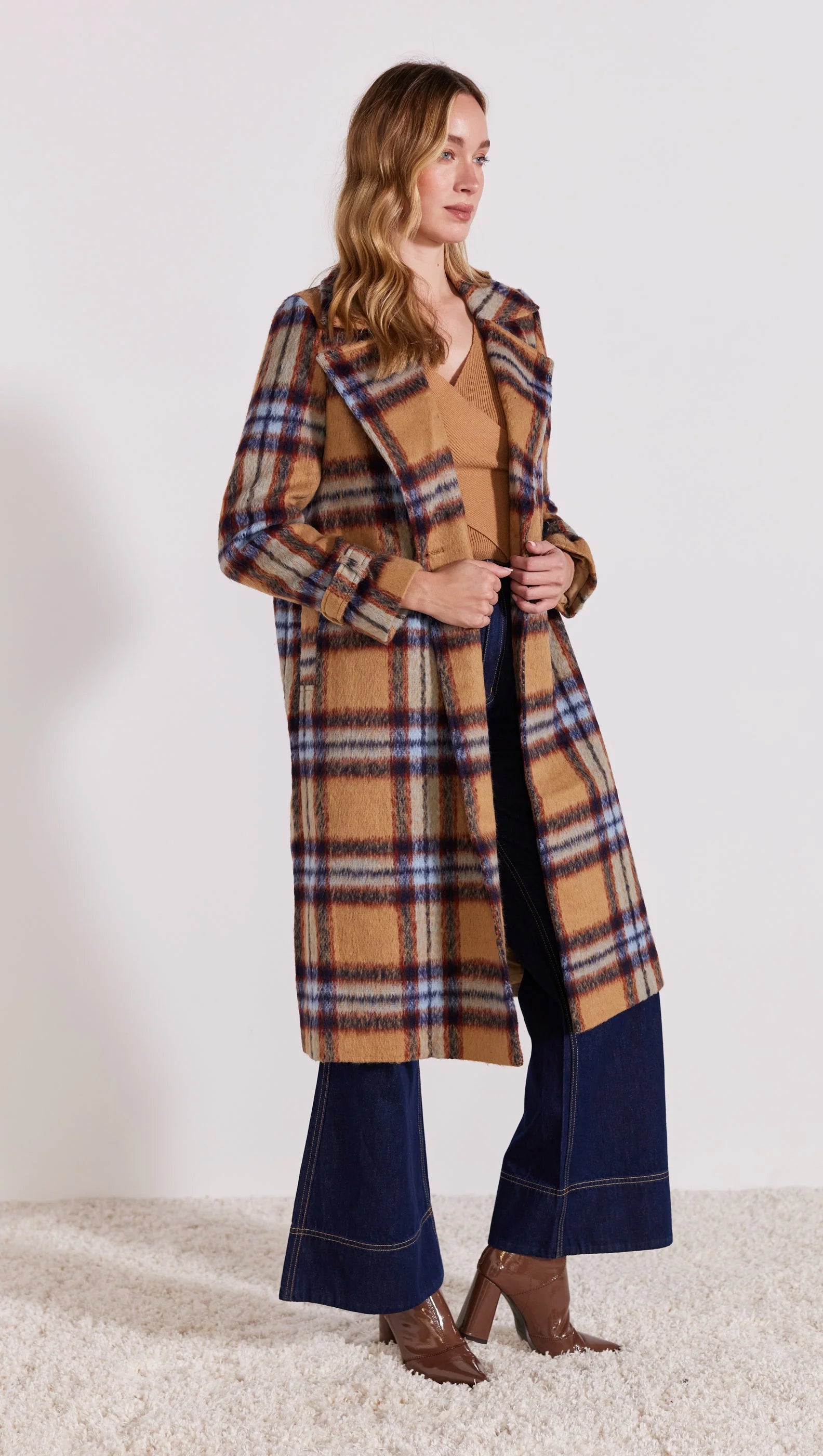 STAPLE THE LABEL SABINE CHECK COAT MUTLI