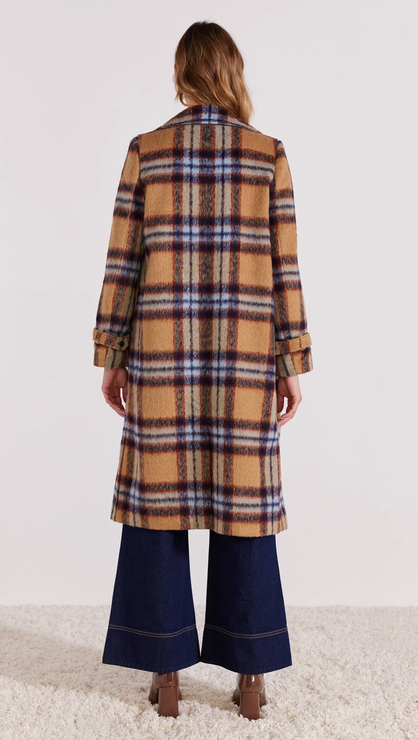 STAPLE THE LABEL SABINE CHECK COAT MUTLI