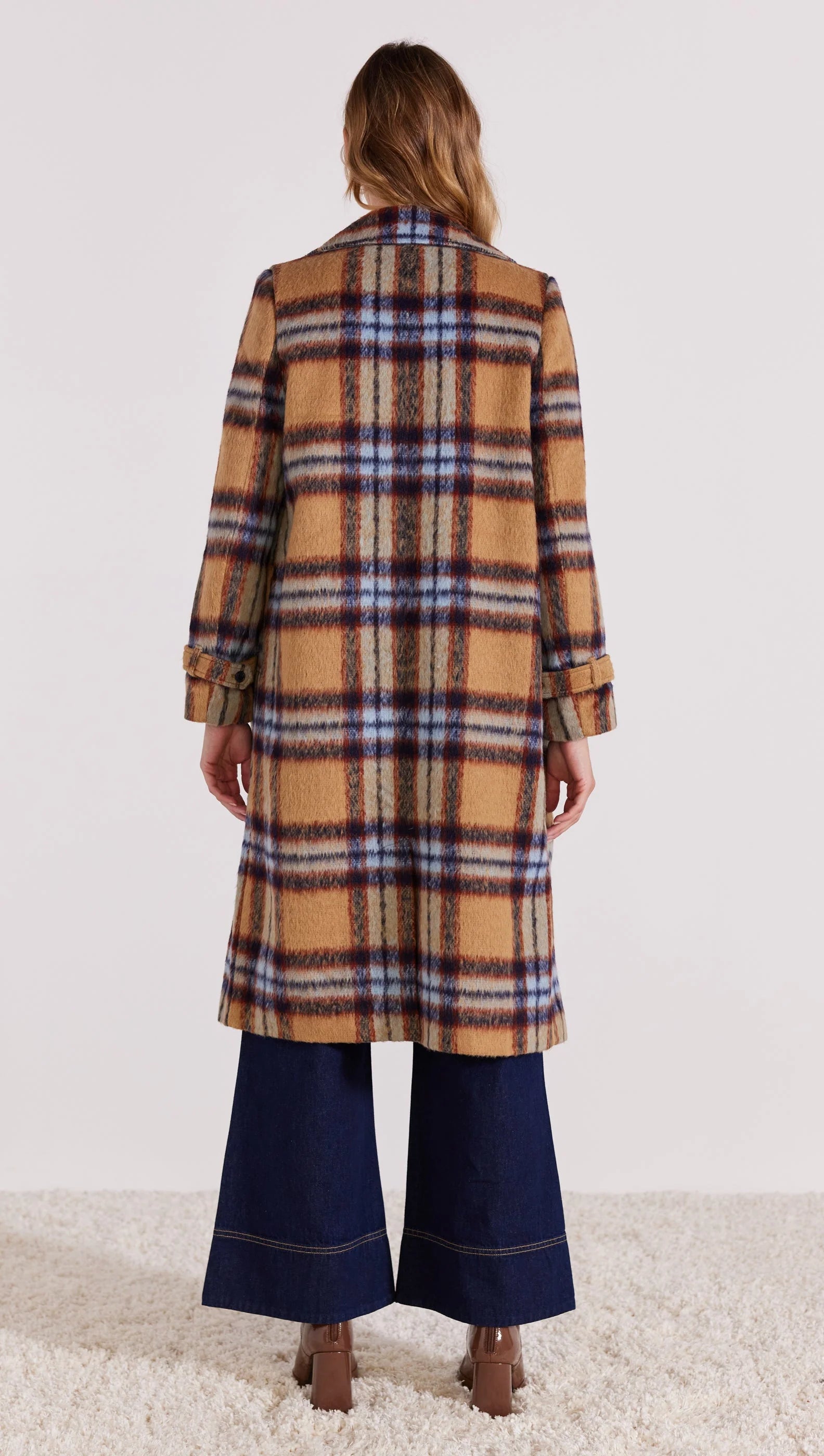 STAPLE THE LABEL SABINE CHECK COAT MUTLI