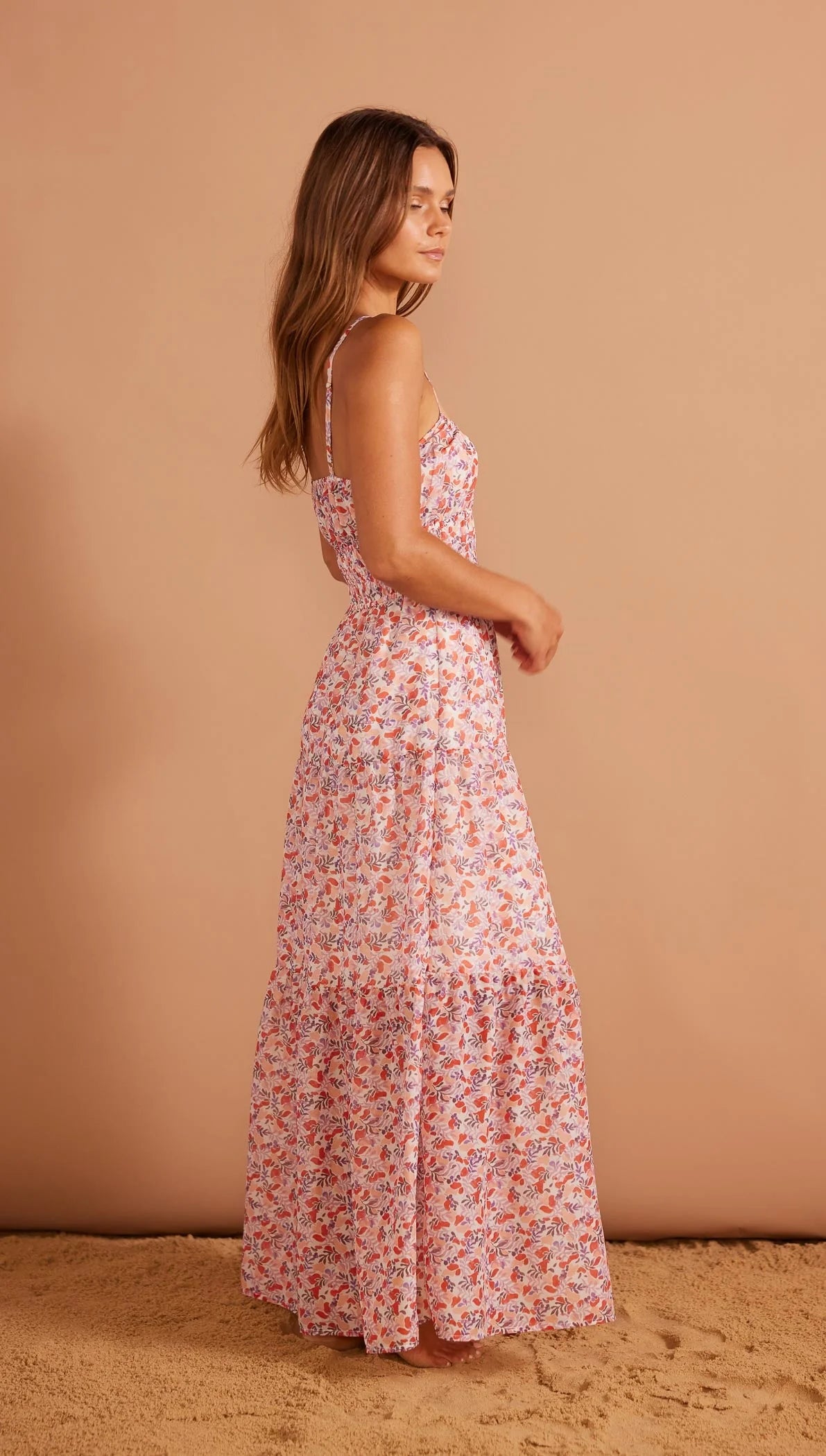 MINK PINK SANTA MARTA MIDI DRESS PINK DITZY FLORAL