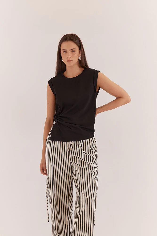 Sass Diana Stone Trim Tank | Black