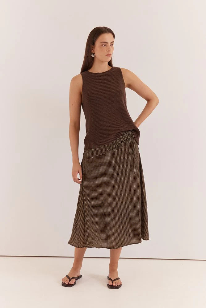 Sass Kiani Knit Tank | Chocolate
