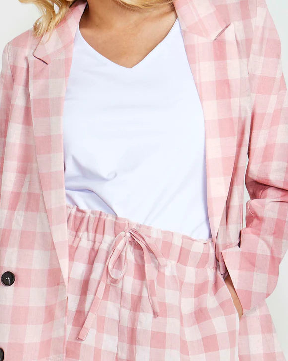 SASS PIPPA BLAZER PINK CHECK