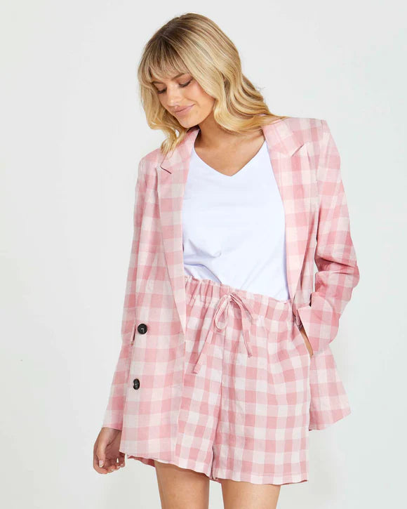 SASS PIPPA BLAZER PINK CHECK
