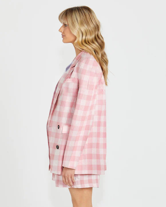 SASS PIPPA BLAZER PINK CHECK