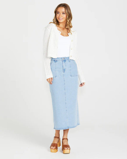 SASS TALULLAH CARDI WHITE