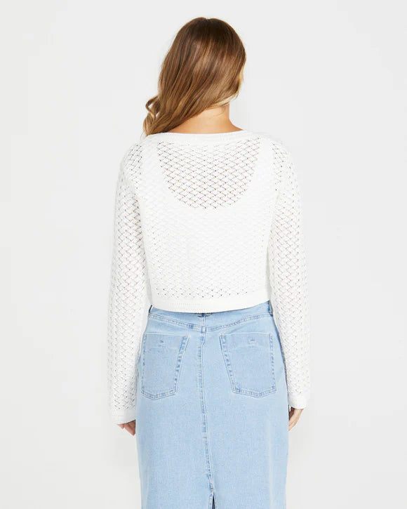SASS TALULLAH CARDI WHITE